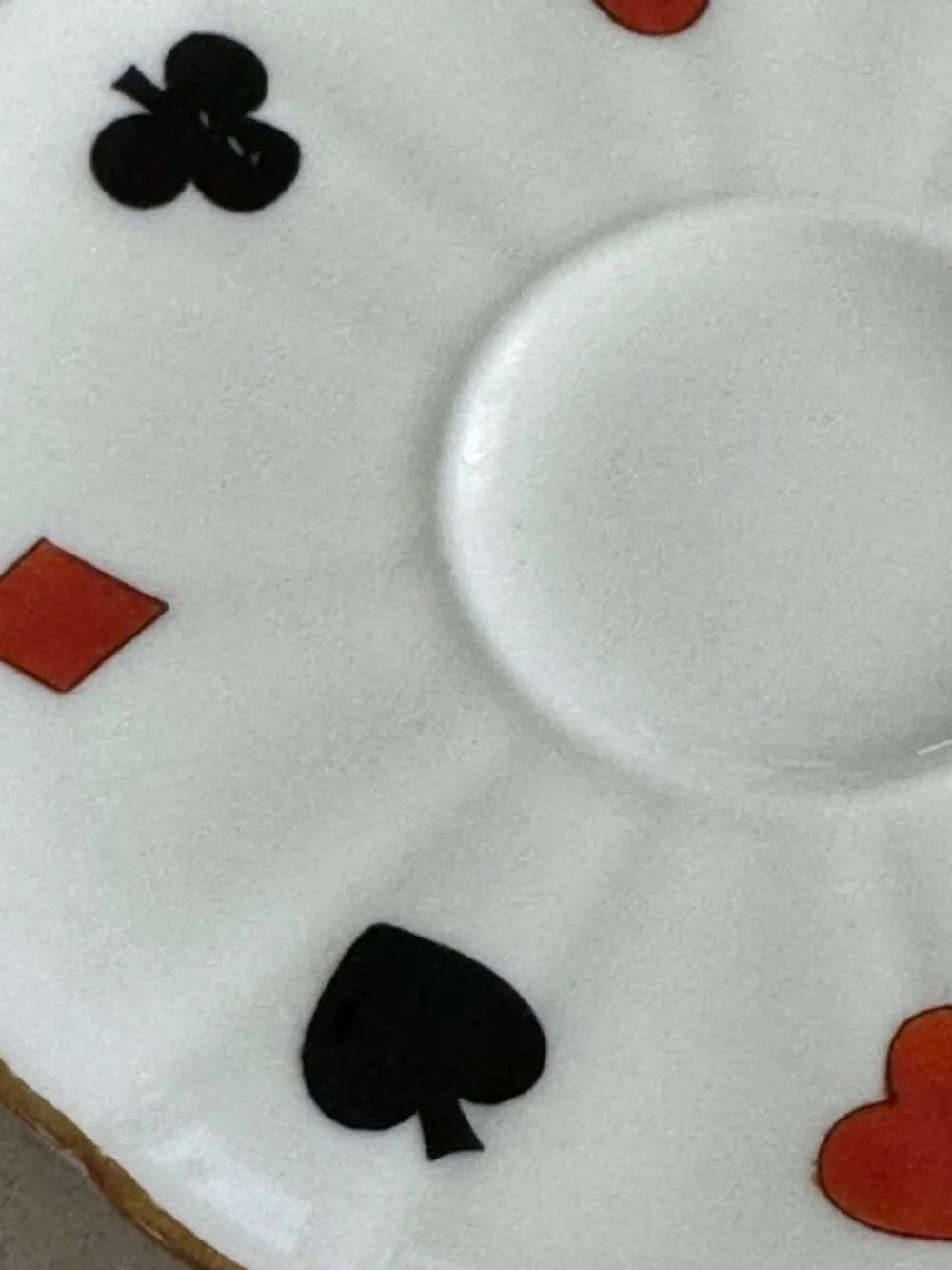 Vintage Playing Card Suits Porcelain Dish, Catchall, etc.